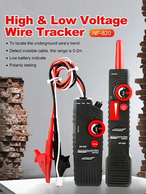 Produktbild von NOYAFA NF-820 Przeciwzakłóceniowy podziemny lokalizator kabli wysokiego i niskiego napięcia do wykrywania kabli sieciowych 220-380V Lokalizator przewodów do wykrywania kabli ściennych i podziemnych