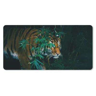 Produktbild von MuchoWow® Schreibtischunterlage Tiger - Tiere - Dschungel 80x40 cm - XXL Mauspad - Gaming Mauspad