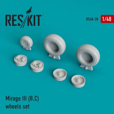 Produktbild von ResKit RS48-0028 - 1:48 Mirage III (B,C) wheels set