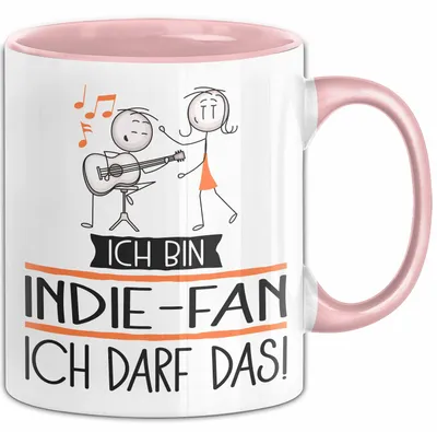 Produktbild von Geschenk für Indie-Fan Tasse Lustige Geschenkidee Geburtstag Ich Bin Indie-Fan Ich Darf Das (Rosa)