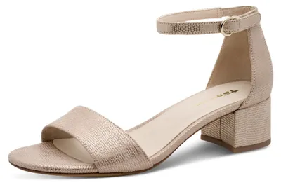 Produktbild von Tamaris Damen Sandalette Sandale geschlossene Ferse Blockabsatz 1-28201-42, Größe:40 EU, Farbe:Gold