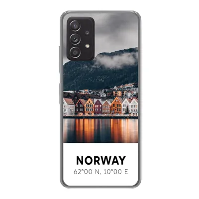 Produktbild von MuchoWow® Handyhülle Schutzhülle Hülle für Samsung Galaxy A33 5G Norwegen - Skandinavien - Bergen - Winter Silikon Softcase Handy Hülle - Kartenhalter
