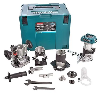 Image de Affleureuse MAKITA DRT50ZJX3 - 18V - Ø 6mm avec kit d'accessoires