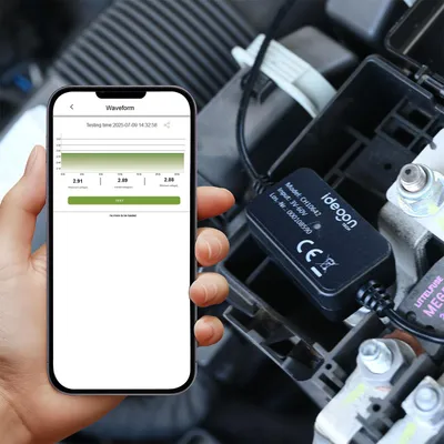 Produktbild von Hochleistungs-KFZ-Batterie-Wächter mit App – Zuverlässige 6-12V Überwachung für maximale Startleistung, Batterie Monitor, IPX7