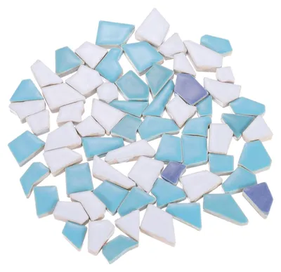 Keramik-Mosaiksteine, 500 g, 1,3-2 cm, Blau, DIY