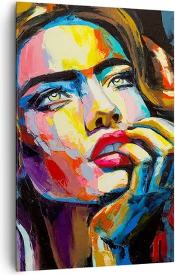 Produktbild von Bild auf Leinwand - Leinwandbild - Einteilig - Mädchen Gesicht - 80x120cm - Wand Bild - Wanddeko - Wandbilder - Leinwanddruck - Kunstdruck - Wanddekoration - Leinwand bilder - Wandbild - PA80x120-3456