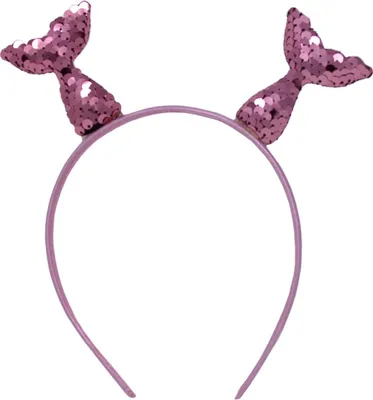 Produktbild von Oblique Unique Haarreifen mit Meerjungfrau Flosse Glitzer Pailletten Schwanzflosse Fasching Karneval Party rosa