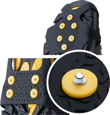 Produktbild von Spikes für Schuhe, Schuhkrallen, Steigeisen für Schuhe im Winter mit einer Packung mit 15 Ersatz-Schneespikes
