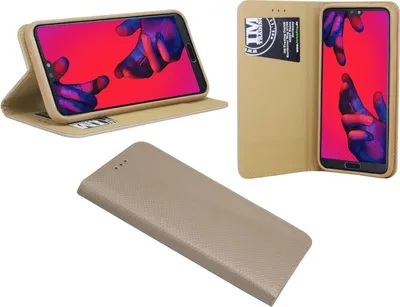 Produktbild von Huawei P20 Handyhülle Tasche Flip Case Smartphone Schutzhülle Gold