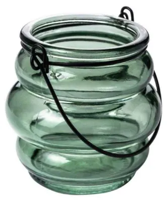 Produktbild von SANDRA RICH, Glaslaterne 8cm, Teelichthalter, Teelichtglas GRÜN