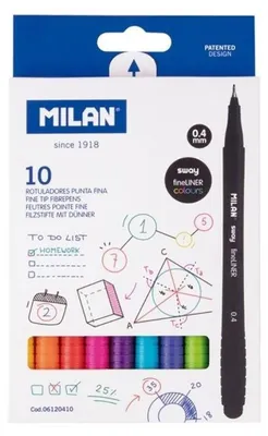 Zdjęcie produktu dla Cienkopisy Sway Fineliner Milan 10 kolorów
