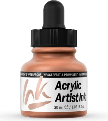 Acrylic Artist Inks Vallejo 60016 Raw Siena 30ml Airbrush Tinte