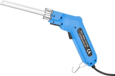 Zdjęcie produktu dla Nożyce do styropianu/pianki – elektryczny nóż na gorąco – wtyczka UE 220 V – 150 W – do 500°C –   – z ostrzem i akcesoriami – kolor szary