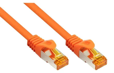 Obrázek produktu pro Kategorie 7, RJ45, patch kabel, TPE, oranžová barva, 1,5 metru, flexibilní síťový kabel