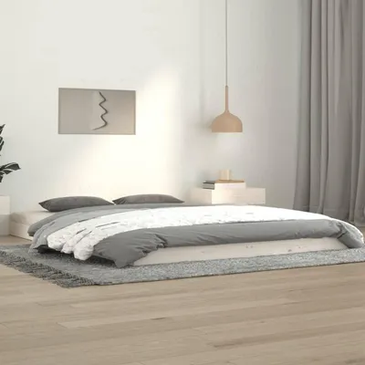 Produktbild von vidaXL Massivholzbett Weiß 140x190 cm Kiefer