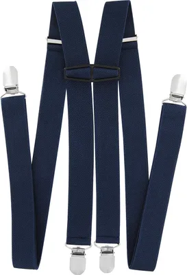 Immagine prodotto di bretelle axy da uomo 4 robuste clip a forma di H larghe 2,5 cm regolabili ed elastiche lunghe 120 cm