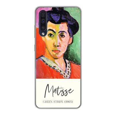 Produktbild von MuchoWow® Handyhülle Schutzhülle Hülle für Samsung Galaxy A30s Matisse - Grüner Streifen (1905) - Alte Meister Silikon Softcase Handy Hülle - Karteninhaber