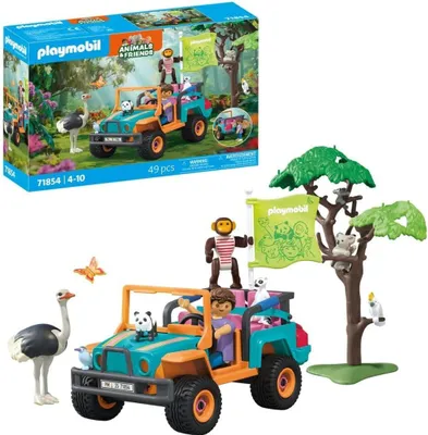Image de PLAYMOBIL PLAYMOBIL 71854 Véhicule tout-terrain coloré Animals&Friends