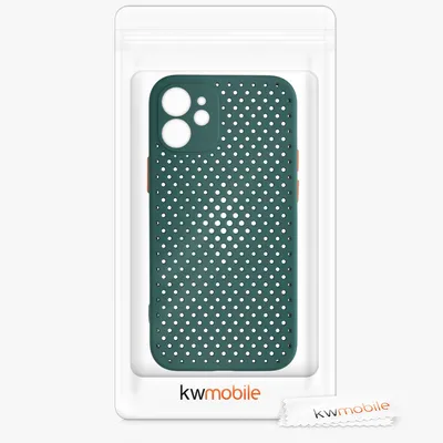 Produktbild von kwmobile Hülle kompatibel mit Apple iPhone 12 mini - Handyhülle Silikon Case - Soft Cover mit Wärmeableitung in Dunkelgrün