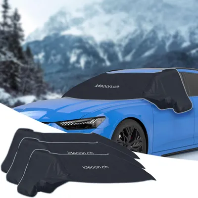 Produktbild von 3er-Set Autoscheibenabdeckung - Seitenscheibenschutz, Magnet-Befestigung, universell passend - 270x94 cm - Winter & Sommer UV-Schutz