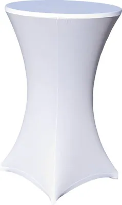 Produktbild von Stehtisch Husse Weiss Ø 80 cm mit Fußlaschen Stretch