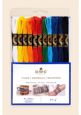 Immagine prodotto di Assortimento di fili DMC Mouline 24 matassine di cotone "Fahnen