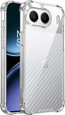 Image de Coque transparente pour OnePlus Nord 4, dos transparent hybride, bumper TPU antichoc