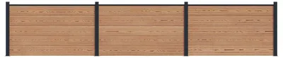 Produktbild von Zaunelement 3 pcs WPC und Aluminium Braun