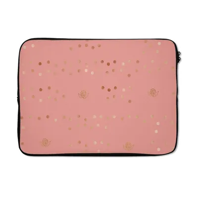 Produktbild von MuchoWow® Laptop Hülle 14 ZollMuster - Luxus - Rosa Laptoptasche - Laptoptasche - Stoßsicher - Schutzhaube
