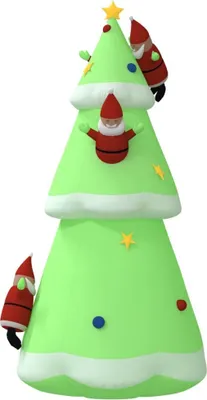 Produktbild von Hochwertigen Möbel Christbaumschmuck - Aufblasbarer Weihnachtsbaum mit LEDs 500cm NEU7598442