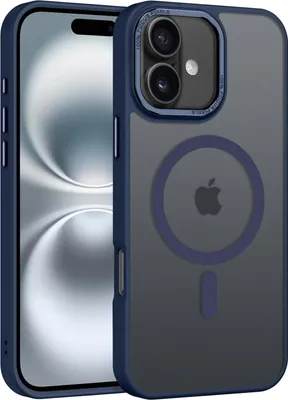 Immagine prodotto di Custodia per iPhone 16 Custodia MagSafe compatibile con il telaio della fotocamera in metallo Custodia a calamita Protezione dei bordi in TPU