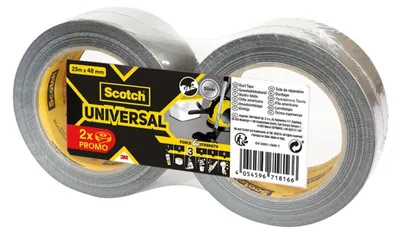 Produktbild von 2 x Scotch® Universal Klebeband silber, 25mx48mm