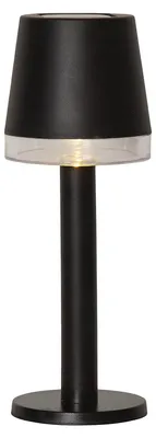 Image de Lampe de table solaire LED Parvus capteur crépusculaire outdoor noir H 21cm