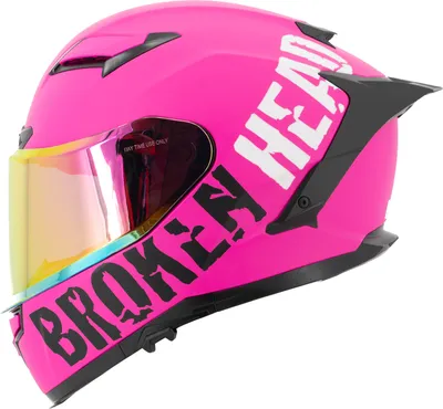 Produktbild von Broken Head Street Division Pink Matt Mit Pink Verspiegeltem Visier : L (59-60 cm) Größe: L (59-60 cm)