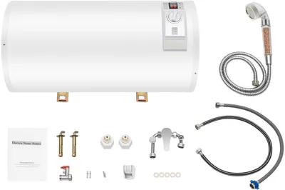 Image de Chauffe-eau électrique - 80 litres - 2000W - Montage mural - Émail inoxydable - Pour salle de bain et cuisine