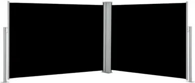 Produktbild von vidaXL Ausziehbare Seitenmarkise Schwarz 100 x 1000 cm