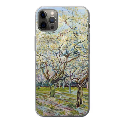 Produktbild von MuchoWow® Handyhülle Schutzhülle Hülle für iPhone 12 Pro Max Blühender Obstgarten - Vincent van Gogh Silikon Softcase Handy Hülle - Hartschale