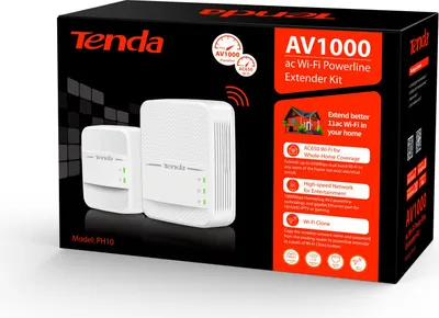 Obrázek produktu pro Tenda PH10, IEEE 802.11a, IEEE 802.11ac, IEEE 802.11b, IEEE 802.11g, IEEE 802.11n, IEEE 802.3, IEEE 802.3ab,..., 10,100,1000 Mbit/s, 802.11a, Wi-Fi 5 (802.11ac), 802.11b, 802.11g, Wi-Fi 4 (802.11n), 200,433 Mbit/s, 2 - 86 MHz, 100-240 V