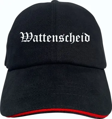 Produktbild von Wattenscheid Cappy - Altdeutsch bedruckt - Schirmmütze - Schwarz-Rotes Cap OneSize-SchwarzRot