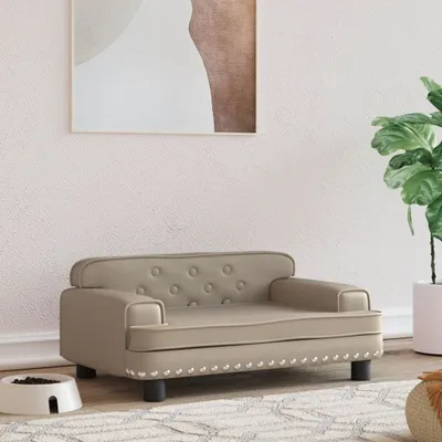 Zdjęcie produktu dla The Living Store Legowisko dla psa Cappuccino-Brown 70x45x30 cm imitacja skóry