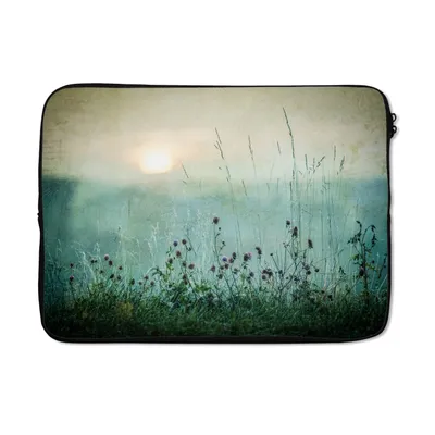 Produktbild von MuchoWow® Laptop Hülle 14 ZollNatur - Vintage - Blumen - Sonne Laptoptasche - Laptoptasche - Stoßsicher - Schutzhaube