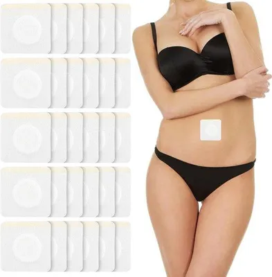 Obrázek produktu pro Náplasti s ricinovým olejem, 30 ks, 8 x 8 cm, jednorázové, bílé, šetrné k pokožce