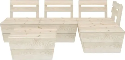 Image de MOONAIRY 5-pièces Garten Paletten Lounge Set, Möbel Sets, Garten Möbel, Garten Lounge, Lounge Set, Terrassenmöbel, Balkonmöbel, Lounge Set,