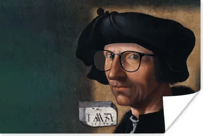 Produktbild von MuchoWow® Poster Selbstporträt - Jacob Cornelisz van Oostsanen 120x80 cm - Bilder