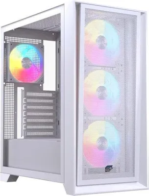 Obrázok produktu pre Einarex EXCS-PL-600R-W, Midi Tower, PC, Biela, ATX, micro ATX, Mini-ITX, Oceľ, Temperované sklo, Hranie
