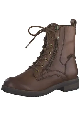 Produktbild von Tamaris Damen Stiefelette Reißverschluss Boot Schnürung 1-25107-29, Größe:39 EU, Farbe:Braun