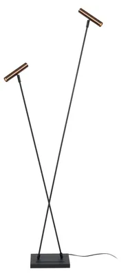Obrázek produktu pro Lucide DUARTE – Stojací lampa – 2xG9 – barva: hnědá, výška: 25 cm, celková výška: 160 cm
