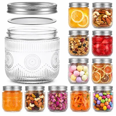 12 Einmachgläser 230 ml mit Schraubdeckel, transparent