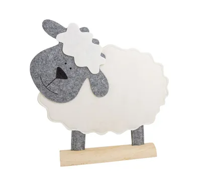 Produktbild von Riffelmacher Schaf auf Holzsockel 31 x 30 cm