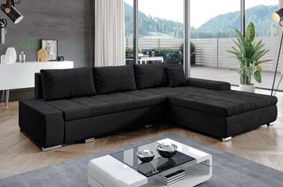 Produktbild von AX LIVING Eckcouch mit Bettfunktion Tunceli Anthrazit - 297 cm breit